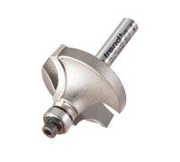 Trend Bearing Guided Ovolo Router Cutter, 9.5mm Radius, 1/4 in Shank | Ideal For Decorative Edge Routing With 32mm Cut Diameter, 16mm Cut Length And Two Bearings, 46/140X1/4TC