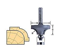 Trend Bearing-Guided Ovolo Router Cutter 12.7mm Radius 1/4in Shank Tungsten Carbide 46/150X1/4TC
