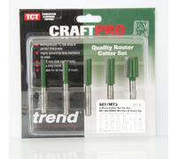 Trend 5 Piece Mt/Jig Cutter Set Metric Set 1 SET/MT2X8MMTC