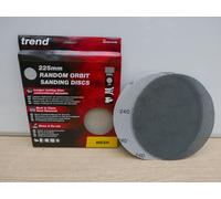 TREND 5 X 225MM 240G MESH HOOK & LOOP SANDING DISCS DEWALT DCE800 FESTOOL FLEX