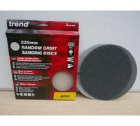 TREND 5 X 225MM 80G MESH HOOK & LOOP SANDING DISCS DEWALT DCE800 FESTOOL FLEX
