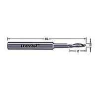 Trend 50/19 X 8mm Hsse Steel Helical Plunge Bit 5mm