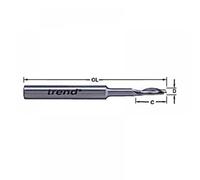 Trend 50/19X8MMHSSE 50/19 X 8Mm Hsse Steel Helical Plunge Bit 5Mm