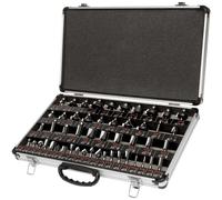 Trend 50 Piece Router Bit Starter Set, 1/4 Inch Shank, Tungsten Carbide Tipped, Aluminum Case Included, SET/SS50X1/4TC