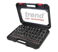 Trend 50 Piece Router Bit Starter Set, 1/4 Inch Shank, Tungsten Carbide Tipped, Aluminum Case Included, SET/SS50X1/4TC
