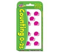 Trend 56-Piece 8 x 13 cm Counting 0 to 25 Pocket Flash Cards, White