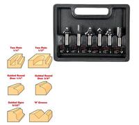 Trend 6 Piece Router Bit Starter Set, 1/2 Inch Shank, Tungsten Carbide Tipped, Storage Case Included, SET/SS11X1/2TC