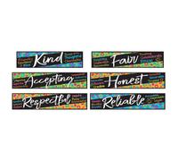 TREND 6-Piece Character Traits Mini Bulletin Board Set 25-1/2"""" Multicolor All Grades