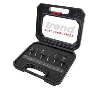 Trend 6 Piece Router Bit Starter Set, 1/2 Inch 6 Black/White