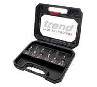 Trend 6 Piece Router Bit Starter Set, 1/4 Inch Shank, Tungsten Carbide Tipped, Storage Case Included, SET/SS11X1/4TC
