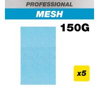 Trend Professional 80 x 133 mm Sanding Pads, 150 Grit, 5 Pack, Mesh Abrasive for Fine Finishing and Detail Work, AB/133/150P