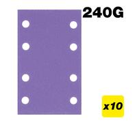 Trend 80 x 133 mm Sanding Pads, 240 Grit, 10 Pack, Film Abrasive for Denibbing and Final Finishing, AB/133/240A