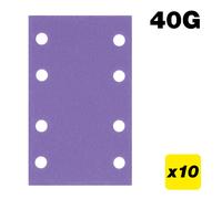 Trend 80 x 133 mm Sanding Pads, 40 Grit, 10 Pack, Film Abrasive for Heavy-Duty Stock Removal on Wood and Paint, AB/133/40Z