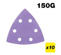 Trend 93 mm Delta Sanding Discs for Multi-Tools, 150 Grit, 10 Pack, Film Abrasive for Detail Sanding on Wood and Paint, AB/OSC/150A
