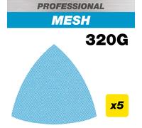 Trend Professional 93 mm Delta Sanding Pads for Multi-Tools, 320 Grit, 5 Pack, Fine Mesh Abrasive for Smooth Surface Finishing, AB/OSC/320P