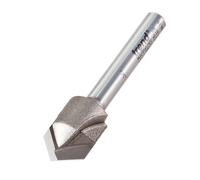 Trend Professional Alucobond 45-Degree V Groove Cutter, 1/4 Inch Shank, 13mm Cut Diameter & 10mm Cut Length, ALU/01X1/4TC