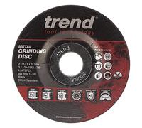 Trend Aluminium Oxide 115mm 24 Grit Metal Grinding Disc, 1mm Kerf, AD/G115/6/M, Pack of 10