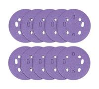 Trend Aluminium Oxide 125mm Random Orbit 180 Grit Abrasive Sanding Discs, AB/125/180A, Pack of 10