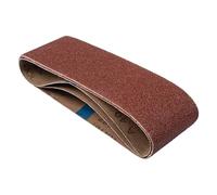Trend Aluminium Oxide 75 x 533mm 80 Grit Abrasive Sanding Belt, AB/B75A/80A, Pack of 3