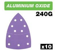 Trend Aluminium Oxide Detail Sanding Sheet 240 Grit 102Mm X 151Mm 10Pc Pack 1 AB/DET/240A