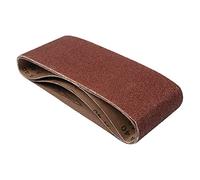 Trend Aluminium Oxide Sanding Belt 100 x 610mm 80 Grit, Pack of 3