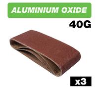 Trend Aluminium Oxide Sanding Belt 40 Grit 100Mm X 610Mm 3Pc Pack 1 AB/B100/40A
