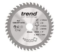 Trend Aluminium/Plastic Circular Saw Blade 140Mm X 20Mm X 42T CSB/AP14042