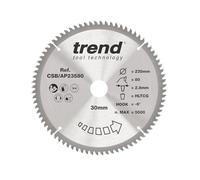 Trend Aluminium & Plastic Circular Saw Blade, 235mm x 30mm, 80 Teeth TCT