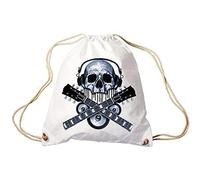 Trend Bag Gym Sports Bag Rucksack with Print Skull Guitar/TB65308 White