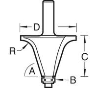 Trend Bearing Guided Architrave Router Cutter 40mm 29.5mm 8mm