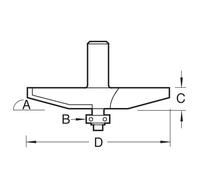 Trend Router Bit CraftPro Bearing Guided Bevel Panel Raiser 1/2 Inch Shank 12.7mm Carbide C170X1/2TC