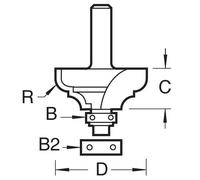 Trend Classic Style Bearing Guided Router Cutter 29mm 12.7mm 1/2"