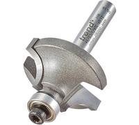 Trend Bearing-Guided Ovolo & Round Router Cutter — 7.9mm R, 28mm Dia, 12.7mm Cut, 1/4" Shank
