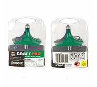 Trend Bearing Guided Ovolo Router Cutter, 1/2 Inch Shank, 31.8mm Radius | Bearing Guided Ovolo Profile Cutter With Tungsten Carbide Tips And 1/2 Inch Shank For Clean Routing, C079CX1/2TC