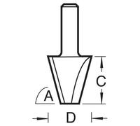 Trend Bevel Cutter No Bearing Router Cutter