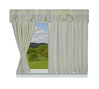 Trend Blackout & Thermal Lining Caravan Curtains - Fully Lined 3” Pencil Pleat Panels - 100% Polyester Cream, 44” W x 42” Drop
