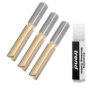 Trend Br01X1/2Tc 50mm 1/2 Tct Straight Kitchen Worktop Router Cutter Br01 Bit X3