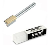 Trend BR04X1/4TC 12mm 1/4" TCT Straight Hinge Recess 2 Flute Router Cutter
