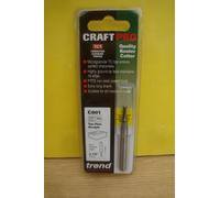 TREND C001 3.2MM X 1/4" TCT STRAIGHT ROUTER CUTTER BIT SOLID CARBIDE C001X1/4TC