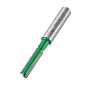 Trend CRAFTPRO Two-Flute Straight Router Cutter Bit – 6mm Dia, 25mm Cut, 8mm Shank, Tungsten Carbide