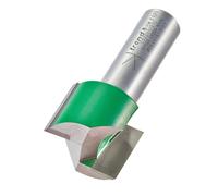 Trend CraftPro Straight Two Flute Router Cutter, 1/2 Inch Shank, 25.4mm Cut Diameter, 19.1mm Cut Length, Tungsten Carbide Tipped, C033X1/2TC