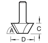 Trend Chamfer Angle= 45 Degrees Pk 1 C048X1/4TC