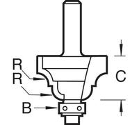 Trend CRAFTPRO Bearing Guided Classic Ogee Router Cutter
