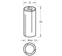 Trend Collet Sleeve, 6.35mm to 9.5mm Reduction Sleeve for Cutters | Use Smaller Shank Cutters In 9.5mm Collets With This Precision Reduction Sleeve, CLT/SLV/6395