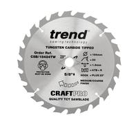 TREND CSB/cc18424T 184MM 24T TCT THIN KERF SAW BLADE FITS DEWALT DCS365