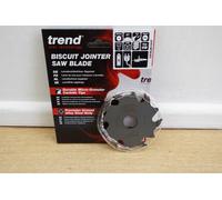 Trend Biscuit Jointer Saw Blade, 100mm Diameter, 22mm Bore, 6 Teeth, 4mm Kerf, +18° Hook, TCT, , CR/BJB100T