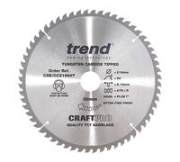 CraftPro Positive Hook Cross-Cutting TCT Circular Saw Blade, 216mm x 60 Teeth x 30mm Bore, Tungsten Carbide Tipped, CSB/CC21660T