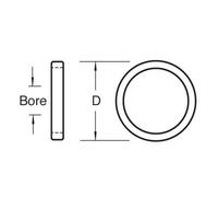 Trend CRAFTPRO Saw Blade Bushing / Reducing Washer 30mm 1" / 25.4mm 1.7mm