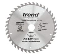 Trend Craft Saw Blade 235Mm X 40 Teeth X 30Mm Pk 1 CSB/23540