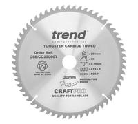 Trend Craft Saw Blade Crosscut 250Mm X 60 Teeth X 30Mm Thin Pk 1 CSB/CC25060T